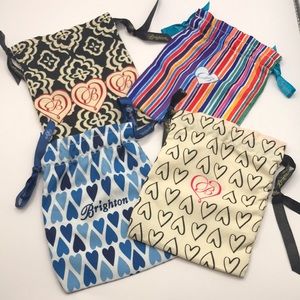 Brighton Set of 4 Drawstring Jewelry Pouches/Bags- Set #6